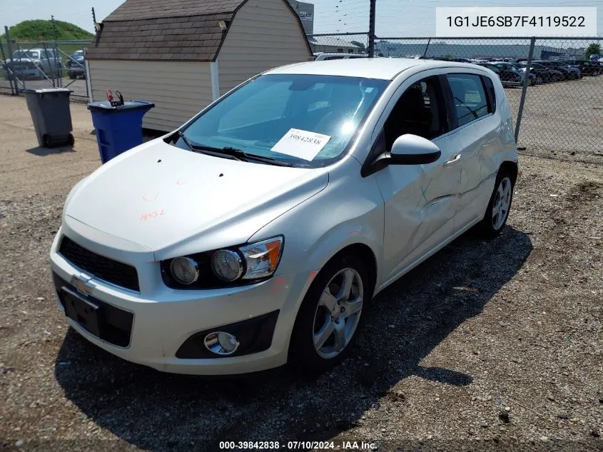 1G1JE6SB7F4119522 2015 Chevrolet Sonic Ltz Auto