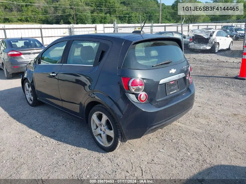 2015 Chevrolet Sonic Ltz Auto VIN: 1G1JE6SB3F4144465 Lot: 39870453