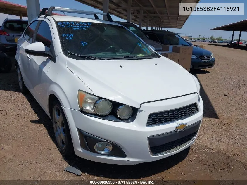 2015 Chevrolet Sonic Ltz Auto VIN: 1G1JE5SB2F4118921 Lot: 39896955