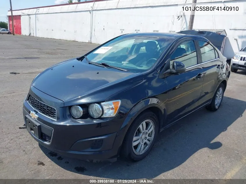 2015 Chevrolet Sonic Lt Auto VIN: 1G1JC5SB0F4140910 Lot: 39938180