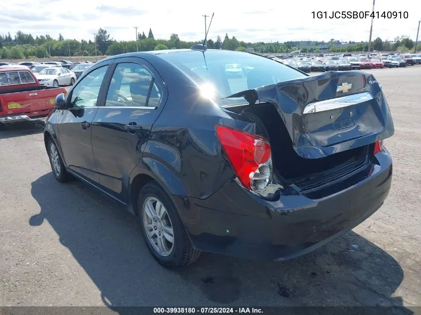 1G1JC5SB0F4140910 2015 Chevrolet Sonic Lt Auto