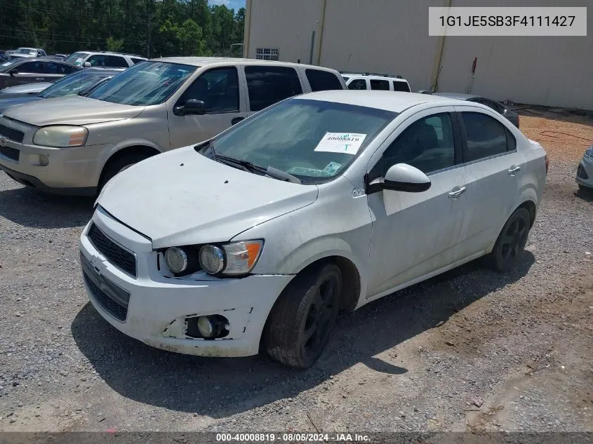 2015 Chevrolet Sonic Ltz Auto VIN: 1G1JE5SB3F4111427 Lot: 40008819