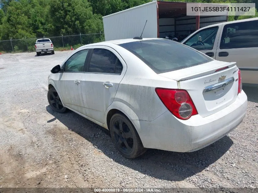 2015 Chevrolet Sonic Ltz Auto VIN: 1G1JE5SB3F4111427 Lot: 40008819