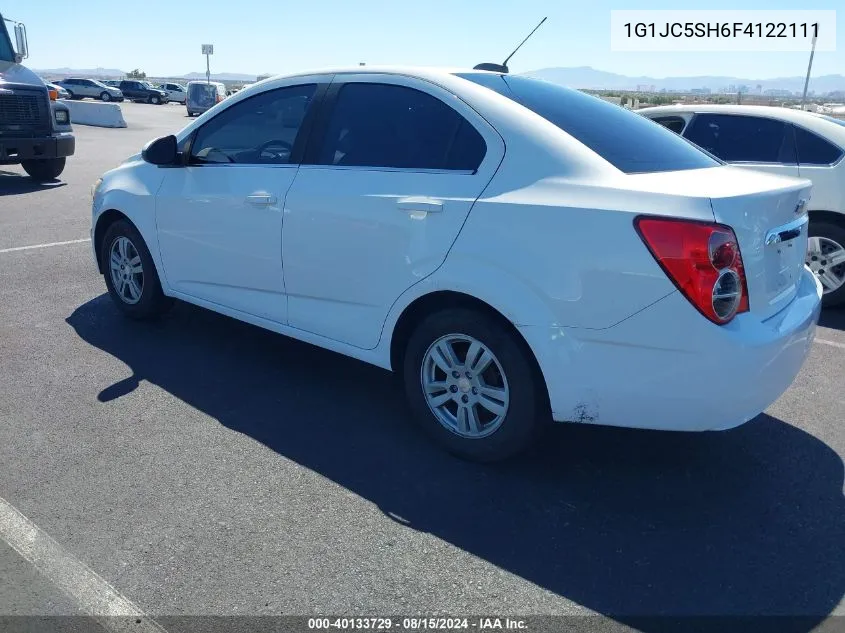 2015 Chevrolet Sonic Lt Auto VIN: 1G1JC5SH6F4122111 Lot: 40133729