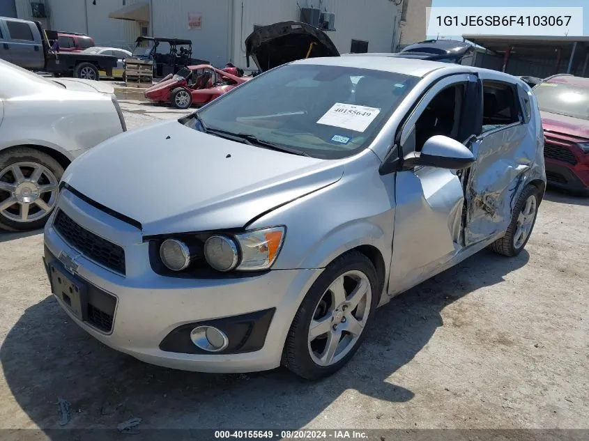 2015 Chevrolet Sonic Ltz VIN: 1G1JE6SB6F4103067 Lot: 40155649