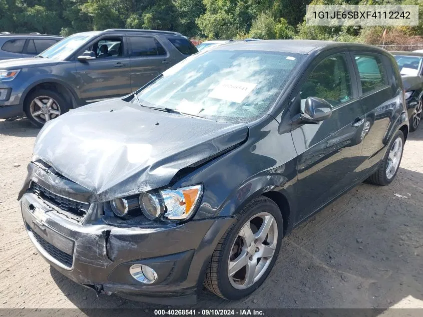 2015 Chevrolet Sonic Ltz VIN: 1G1JE6SBXF4112242 Lot: 40268541