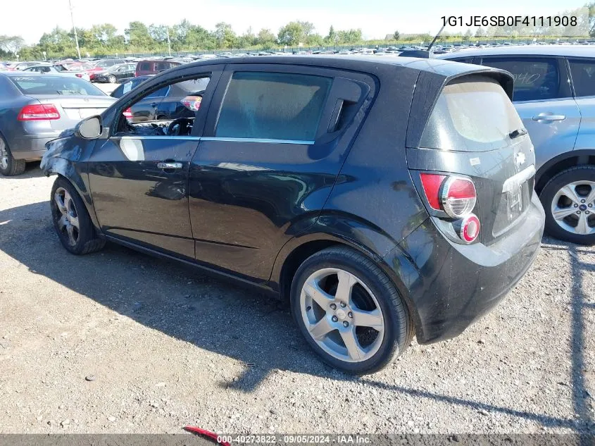 1G1JE6SB0F4111908 2015 Chevrolet Sonic Ltz