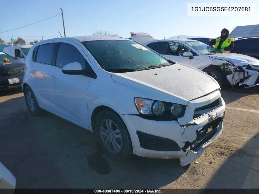 2015 Chevrolet Sonic Lt Auto VIN: 1G1JC6SG5F4207681 Lot: 40347491