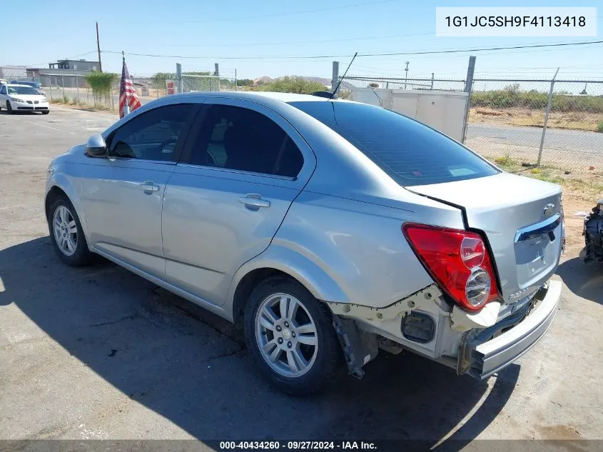 2015 Chevrolet Sonic Lt Auto VIN: 1G1JC5SH9F4113418 Lot: 40434260