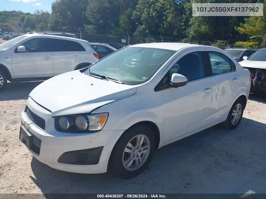 1G1JC5SGXF4137962 2015 Chevrolet Sonic Lt Auto