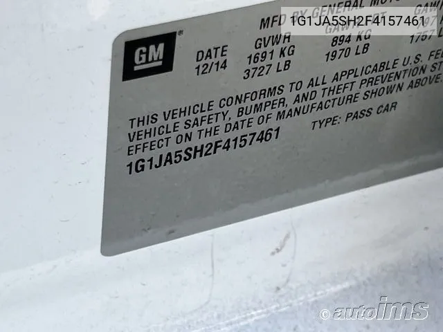 1G1JA5SH2F4157461 2015 Chevrolet Sonic Ls Auto