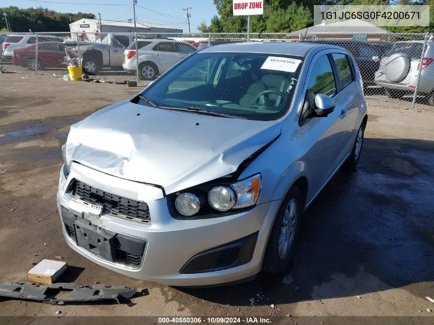 2015 Chevrolet Sonic Lt Auto VIN: 1G1JC6SG0F4200671 Lot: 40550306