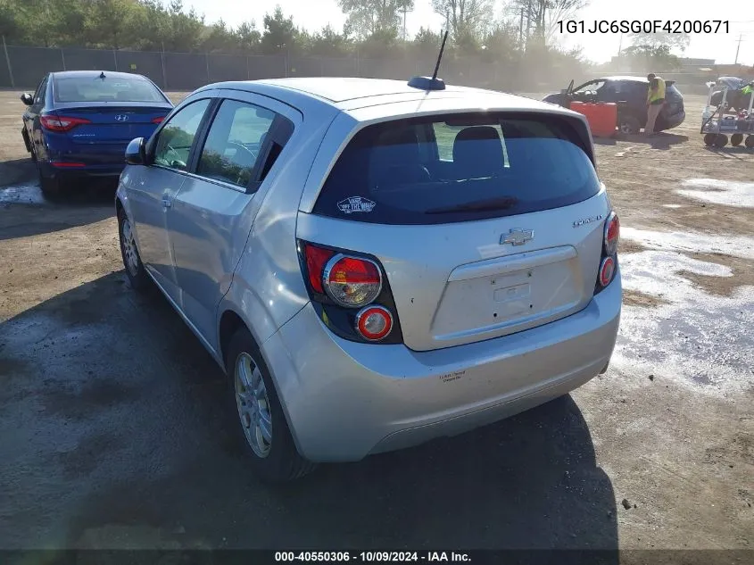 1G1JC6SG0F4200671 2015 Chevrolet Sonic Lt Auto