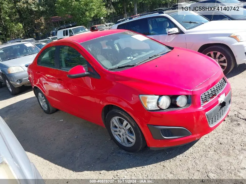 2015 Chevrolet Sonic Lt Auto VIN: 1G1JC5SHXF4140742 Lot: 40578327