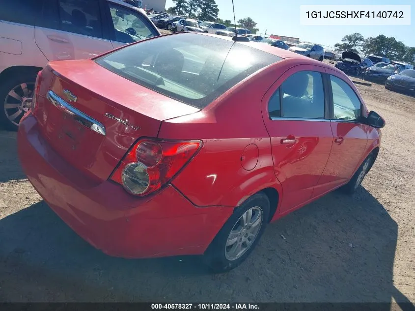 1G1JC5SHXF4140742 2015 Chevrolet Sonic Lt Auto