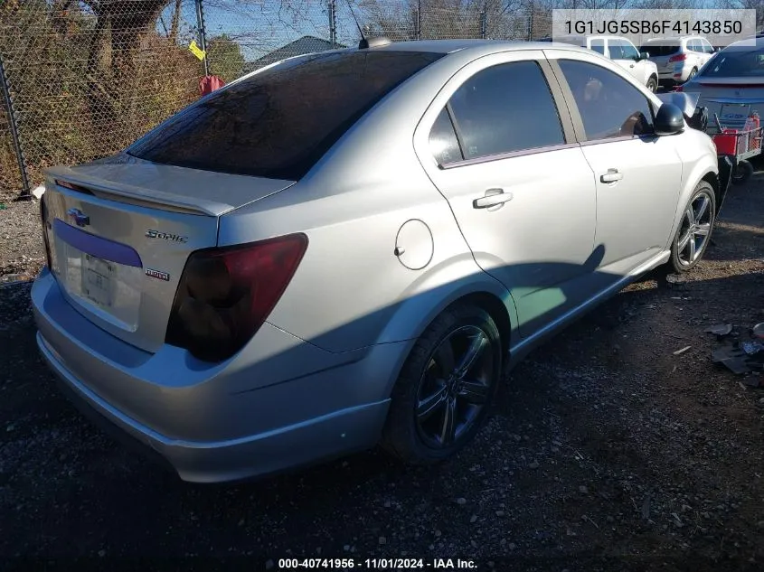 2015 Chevrolet Sonic Rs Auto VIN: 1G1JG5SB6F4143850 Lot: 40741956