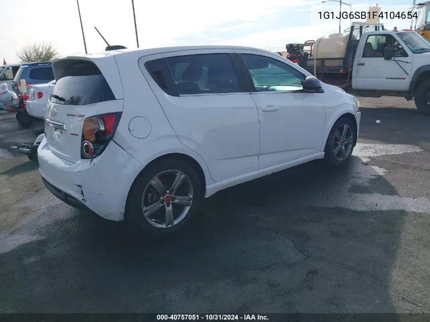 2015 Chevrolet Sonic Rs Auto VIN: 1G1JG6SB1F4104654 Lot: 40757051