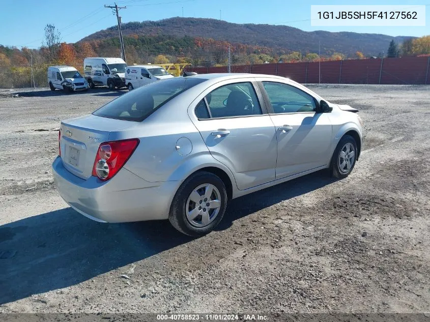 2015 Chevrolet Sonic Ls Manual VIN: 1G1JB5SH5F4127562 Lot: 40758523