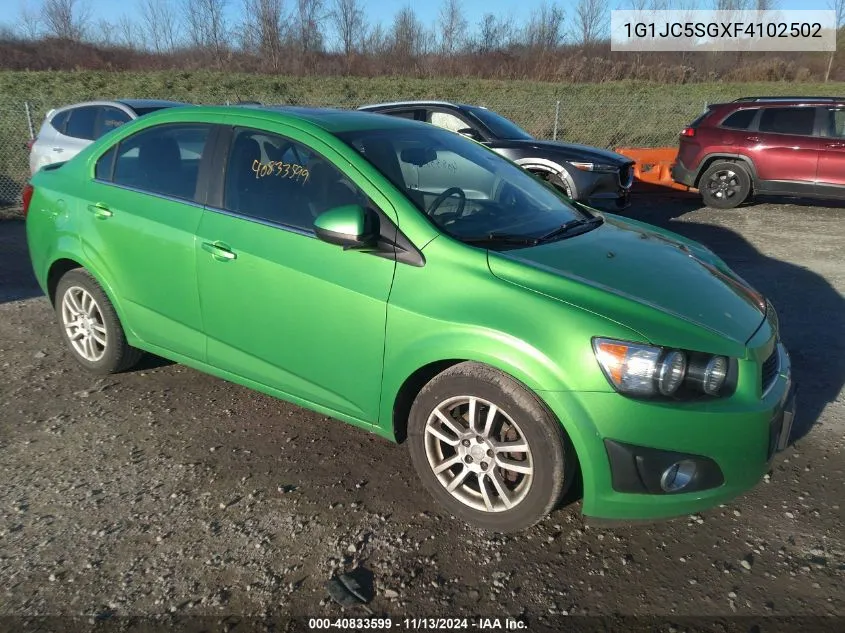 1G1JC5SGXF4102502 2015 Chevrolet Sonic Lt Auto