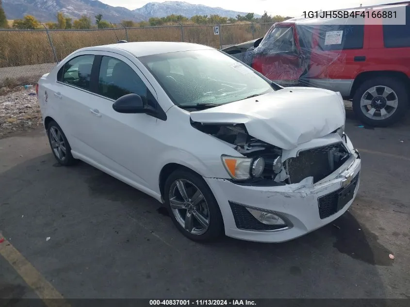 2015 Chevrolet Sonic Rs Manual VIN: 1G1JH5SB4F4166881 Lot: 40837001