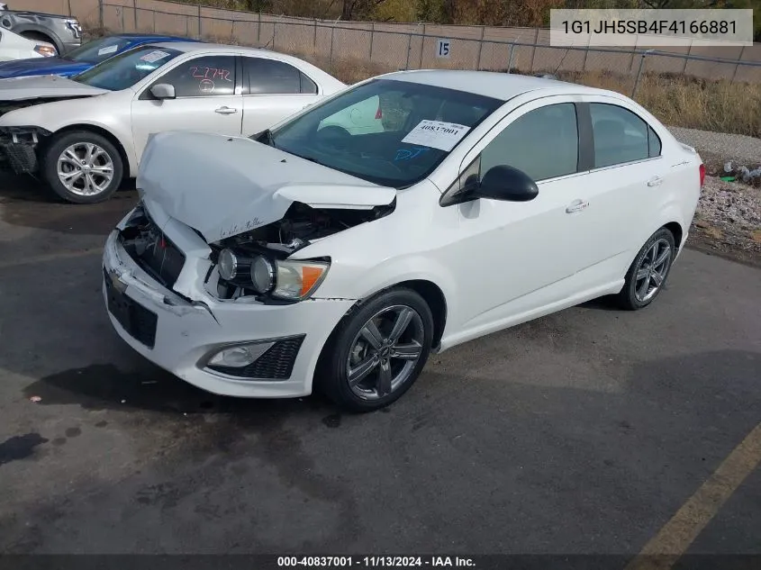 2015 Chevrolet Sonic Rs Manual VIN: 1G1JH5SB4F4166881 Lot: 40837001