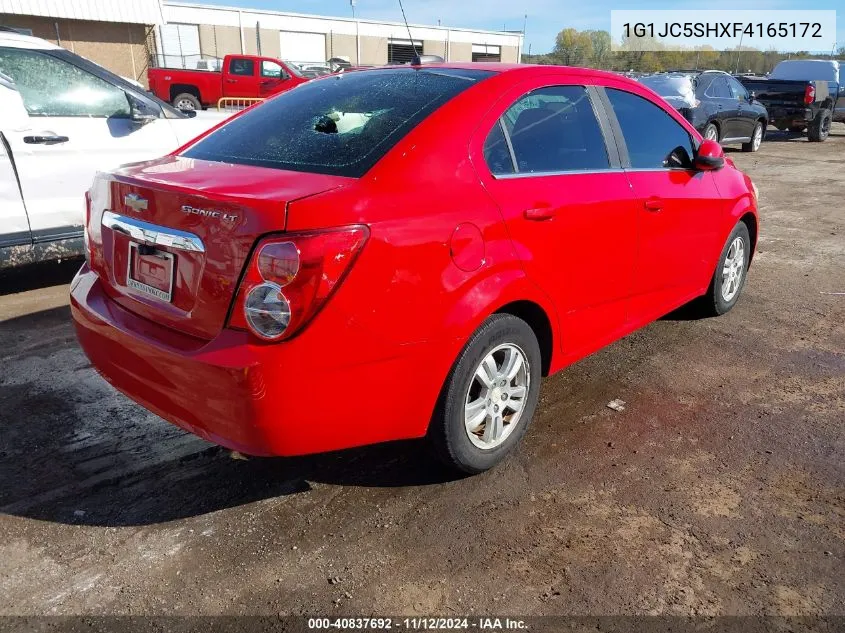 2015 Chevrolet Sonic Lt Auto VIN: 1G1JC5SHXF4165172 Lot: 40837692