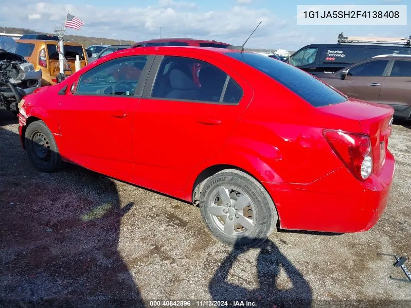 2015 Chevrolet Sonic Ls Auto VIN: 1G1JA5SH2F4138408 Lot: 40842896