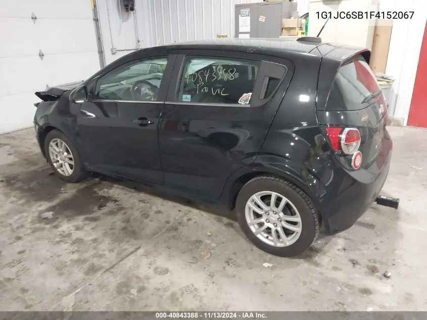 2015 Chevrolet Sonic Lt Auto VIN: 1G1JC6SB1F4152067 Lot: 40843388