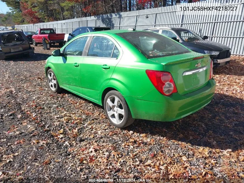 2015 Chevrolet Sonic Lt Auto VIN: 1G1JC5SHXF4218727 Lot: 40846095