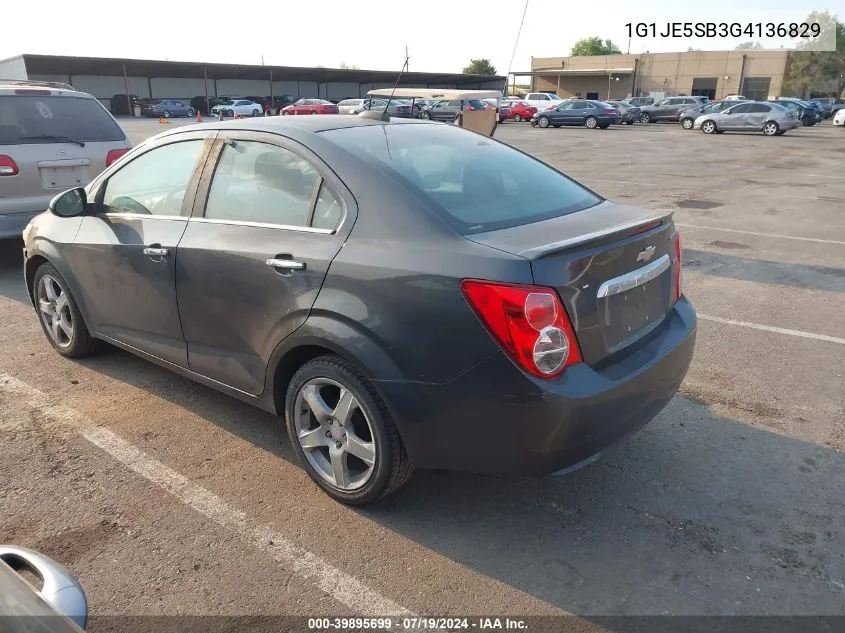 1G1JE5SB3G4136829 2016 Chevrolet Sonic Ltz Auto