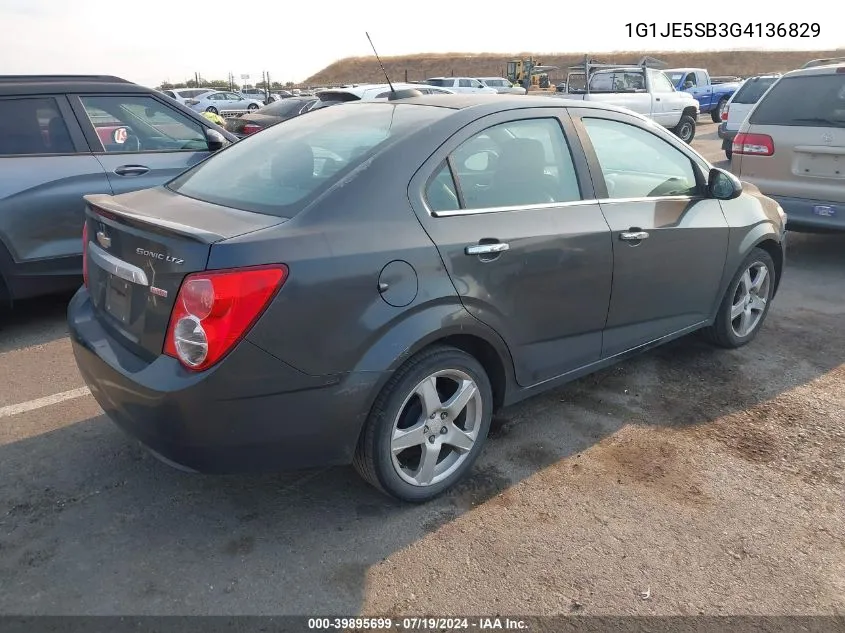 1G1JE5SB3G4136829 2016 Chevrolet Sonic Ltz Auto