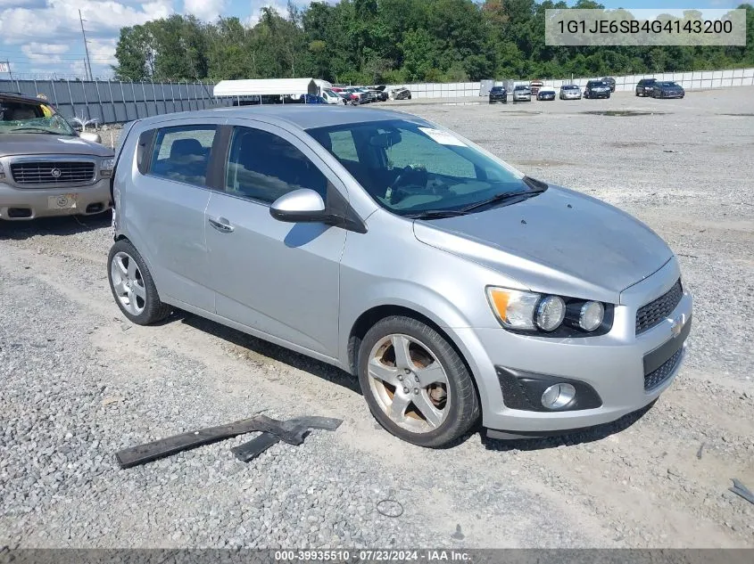 1G1JE6SB4G4143200 2016 Chevrolet Sonic Ltz Auto