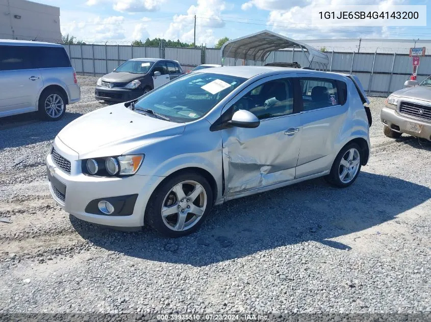 2016 Chevrolet Sonic Ltz Auto VIN: 1G1JE6SB4G4143200 Lot: 39935510