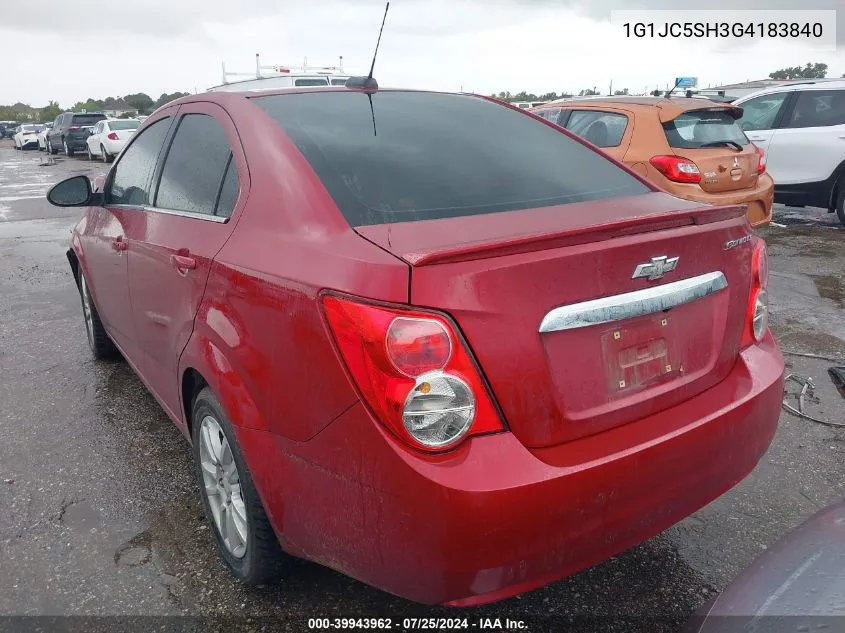 1G1JC5SH3G4183840 2016 Chevrolet Sonic Lt Auto