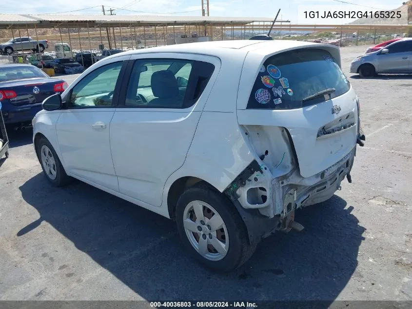 2016 Chevrolet Sonic Ls Auto VIN: 1G1JA6SH2G4165325 Lot: 40036803