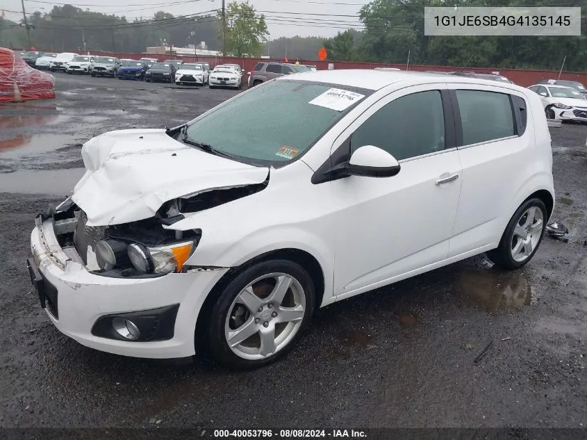 1G1JE6SB4G4135145 2016 Chevrolet Sonic Ltz Auto