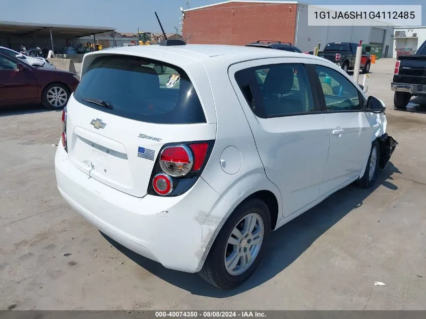 2016 Chevrolet Sonic Ls Auto VIN: 1G1JA6SH1G4112485 Lot: 40074350