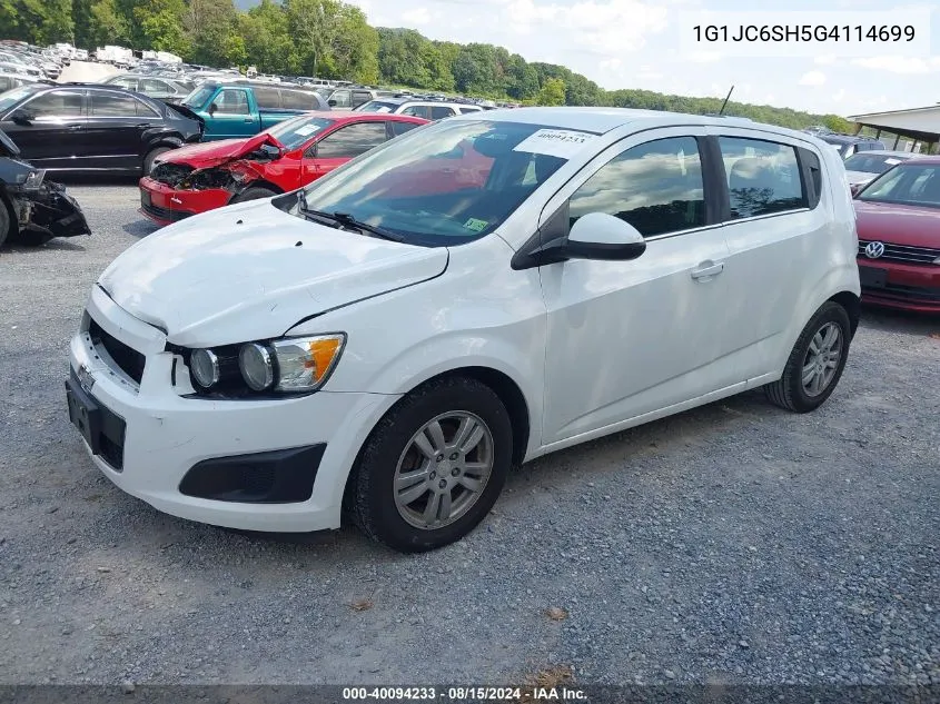 1G1JC6SH5G4114699 2016 Chevrolet Sonic Lt Auto