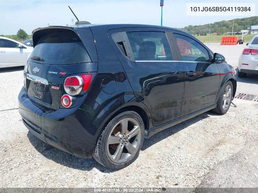 1G1JG6SB5G4119384 2016 Chevrolet Sonic Rs Auto