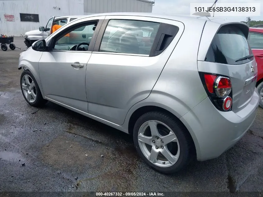 1G1JE6SB3G4138313 2016 Chevrolet Sonic Ltz Auto