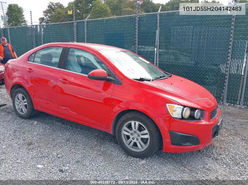 2016 Chevrolet Sonic Lt VIN: 1G1JD5SH2G4142483 Lot: 40339772