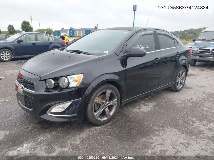 2016 Chevrolet Sonic Rs Auto VIN: 1G1JG5SBXG4124834 Lot: 40350220