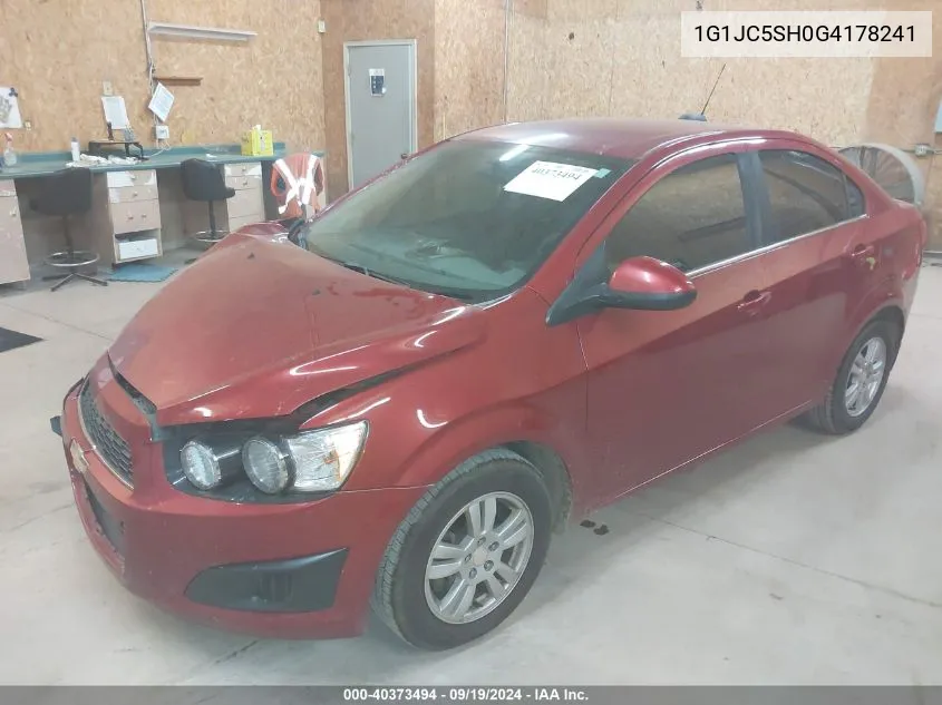 1G1JC5SH0G4178241 2016 Chevrolet Sonic Lt Auto