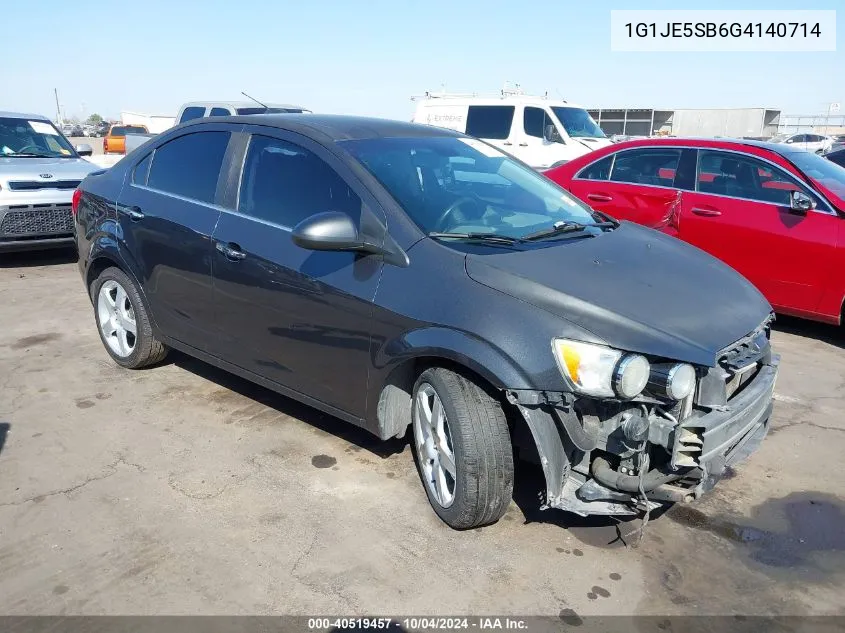 1G1JE5SB6G4140714 2016 Chevrolet Sonic Ltz Auto