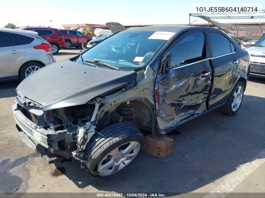 1G1JE5SB6G4140714 2016 Chevrolet Sonic Ltz Auto