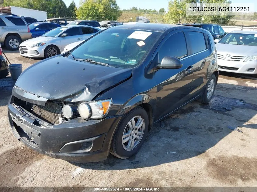 2016 Chevrolet Sonic Lt Auto VIN: 1G1JC6SH6G4112251 Lot: 40552674