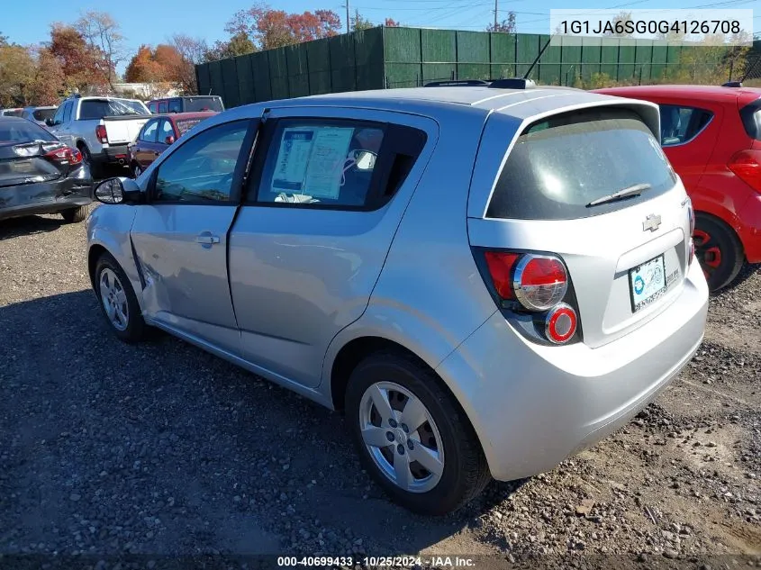 1G1JA6SG0G4126708 2016 Chevrolet Sonic Ls Auto