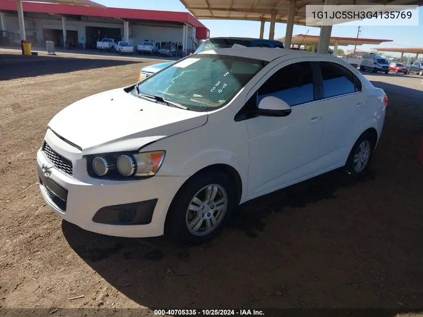 2016 Chevrolet Sonic Lt Auto VIN: 1G1JC5SH3G4135769 Lot: 40705335