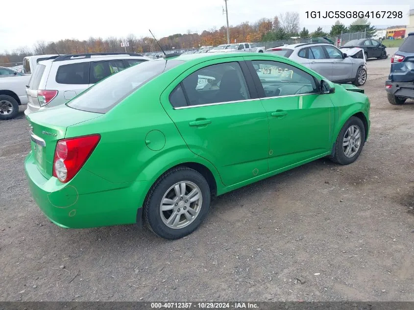 2016 Chevrolet Sonic Lt Auto VIN: 1G1JC5SG8G4167298 Lot: 40712357