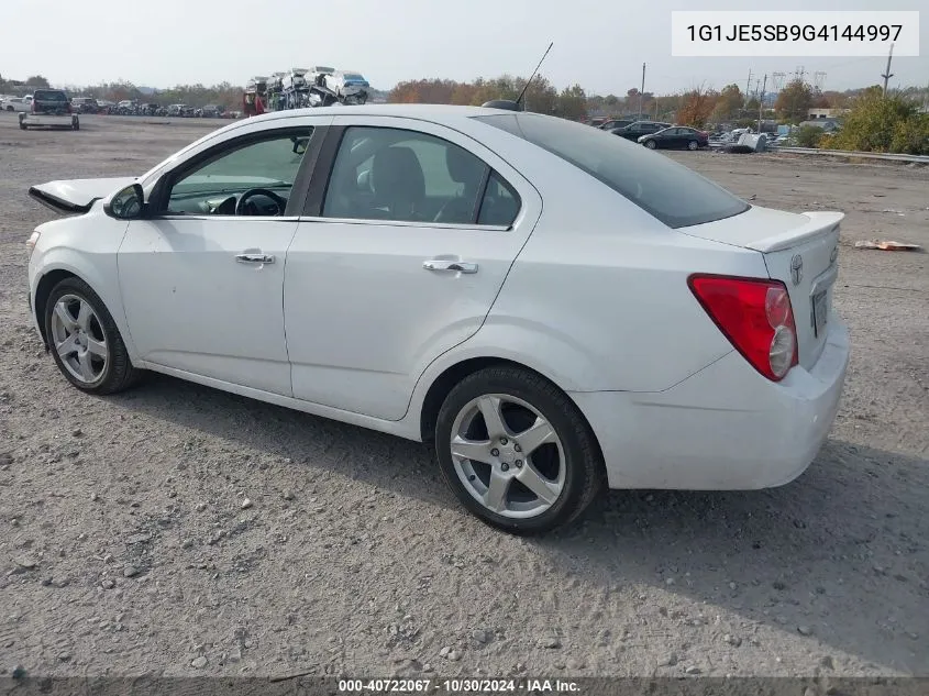 2016 Chevrolet Sonic Ltz Auto VIN: 1G1JE5SB9G4144997 Lot: 40722067